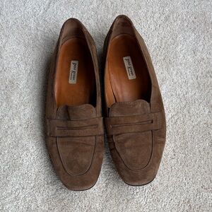 Paul Green Brown Suede Penny Loafers